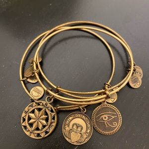Bundle of 3 Alex & Ani Gold Bracelets